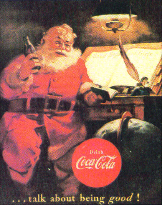 Coca-cola. Реклама напитка с Санта Клаусом (рекламная находка) Coca-cola. Реклама напитка с Санта Клаусом (рекламная находка)